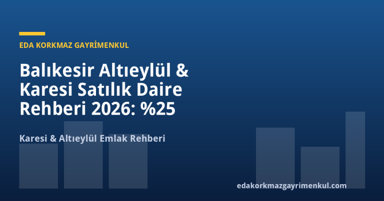 Balıkesir Altıeylül & Karesi Satılık Daire Rehberi 2026: %25 Getiri Potansiyeli - Eda Korkmaz Gayrimenkul